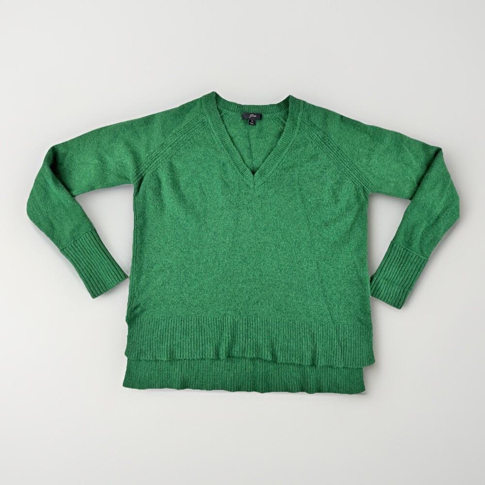 J. Crew Factory Green V-Neck Sweater